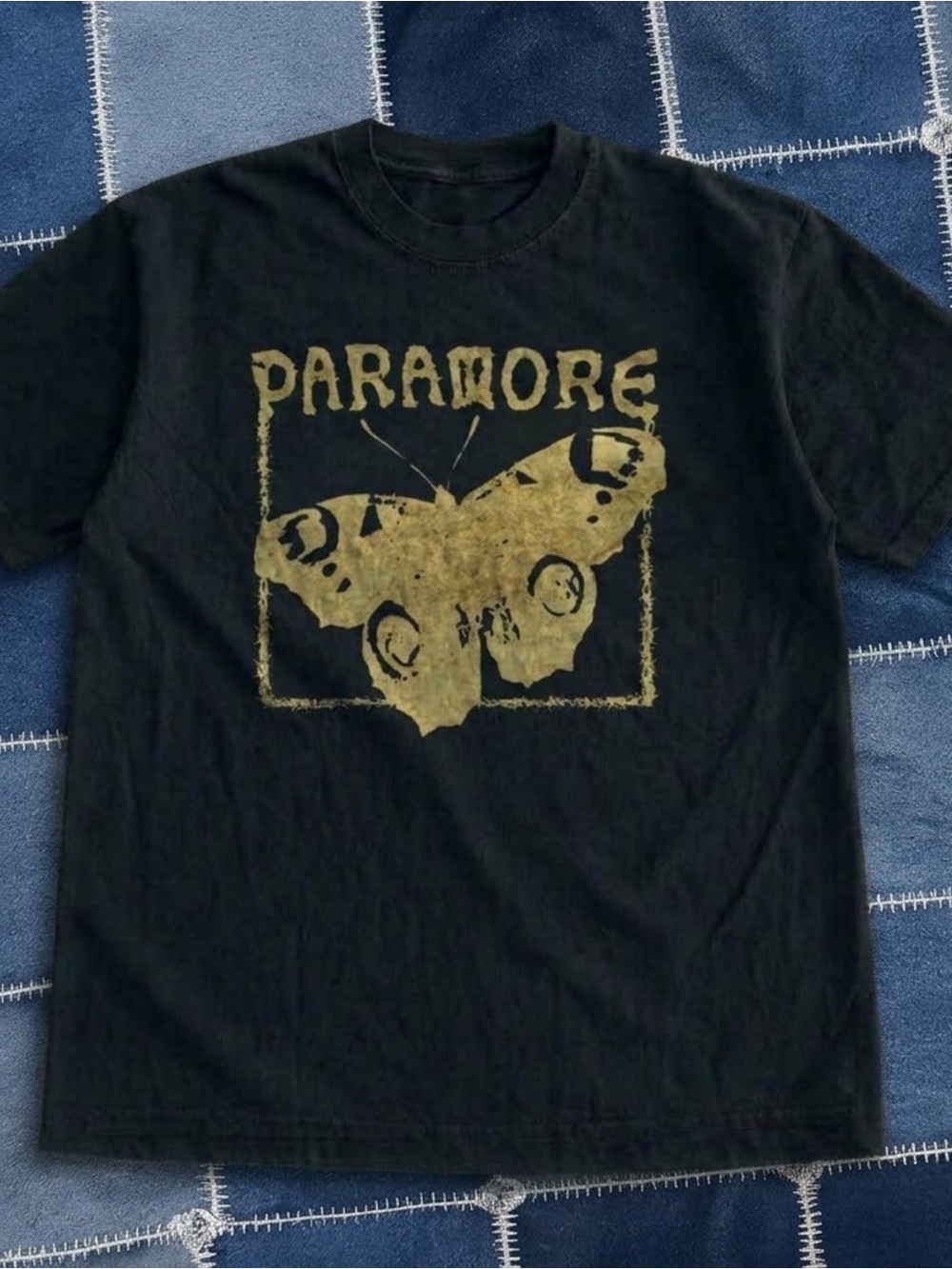 Gildan Paramore Moth Black Graphic T-Shirt